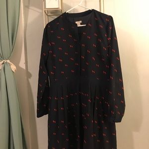 JCrew Blue & Red Dress